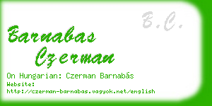barnabas czerman business card
